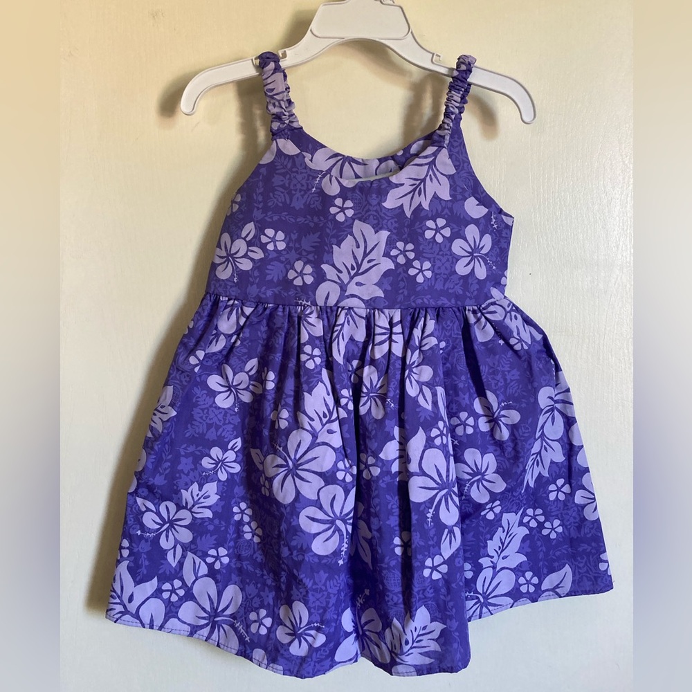 🌞Pacific Legend Purple Hawaiian Print Sleeveless Dress